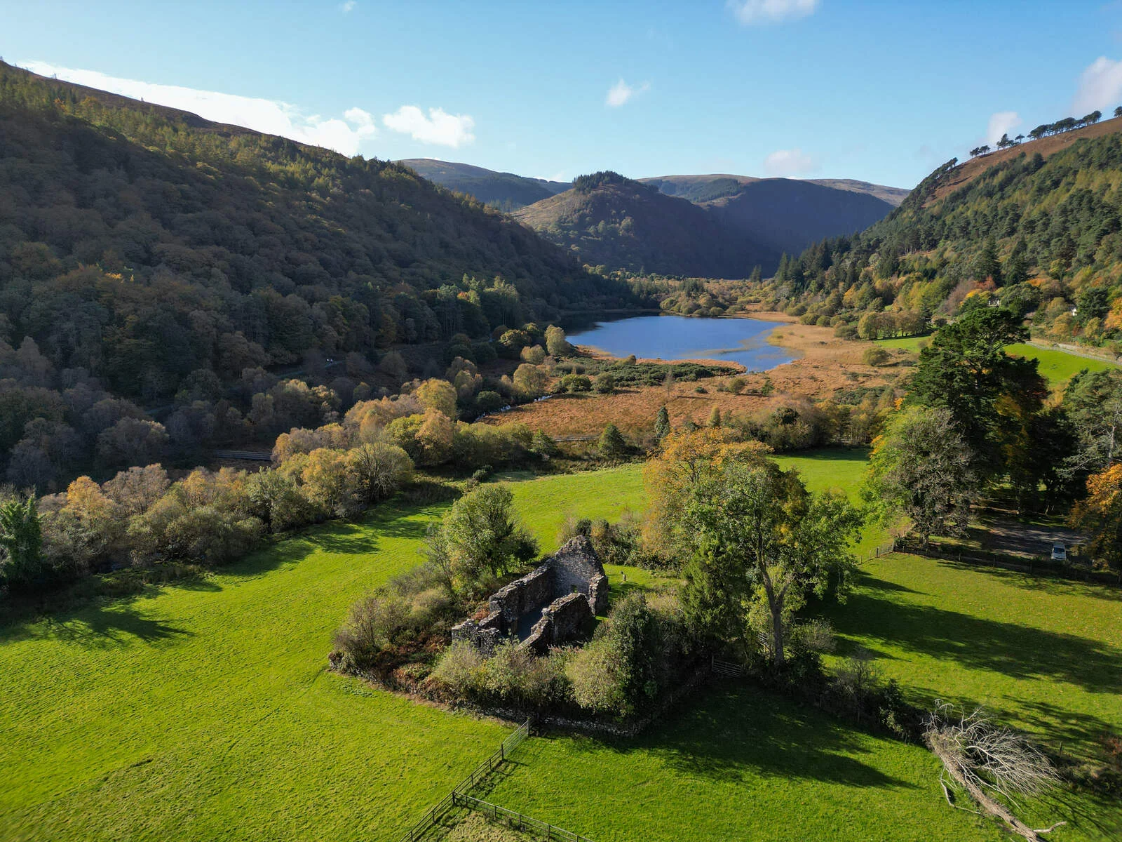 The open moorland approach to Camaderry Mountain above Glendalough, County Wicklow